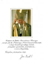 Życzenia od Ojca Świętego Jana Pawła II